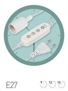 ЭРА Светильник для растений ЭРА FITO-Time Holder E27 с проводом и таймером для фитоламп с цоколем Е27 Б0059882