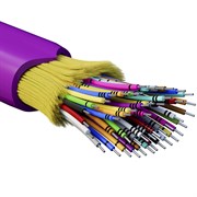 DKC Кабель волоконно-оптический, распределительный, арамидные упрочняющие нити, для внутренней прокладки, нг(А)-HF, 48 ОВ, категорияOM4 (G.651.1) плот RNDT4C48MG01-E