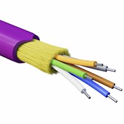 DKC Кабель волоконно-оптический, распределительный, арамидные упрочняющие нити, для внутренней прокладки, нг(А)-HF, 6 ОВ, категория OM4(G.651.1) плотн RNDT4C6MG01-E