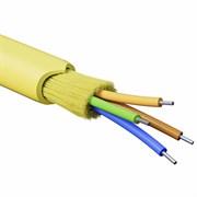 DKC Кабель волоконно-оптический, распределительный, арамидные упрочняющие нити, для внутренней прокладки, нг(А)-HF, 4 ОВ, категория OS2 (G.652.D) плот RNDT9C4YL01-E