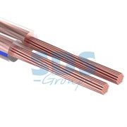 Кабель акустический, 2х 0.50 мм², прозрачный BL, 10 м. Rexant 01-6203-3-10