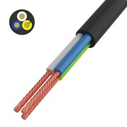 Провод соединительный ПВС 3x0,75 мм², черный, длина 50 метров, ГОСТ 7399-97 Rexant 01-8043-50