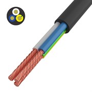 Провод соединительный ПВС 3x1,5 мм², черный, длина 20 метров, ГОСТ 7399-97 Rexant 01-8047-20