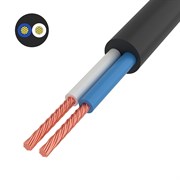 Провод соединительный ПВС 2x1,5 мм², черный, длина 10 метров, ГОСТ 7399-97 Rexant 01-8033-10