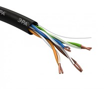 ЭРА U-4-PE Кабель витая пара U/UTP 4x2x24 AWG Cat5e CU PE OUTDOOR 305м Б0044431