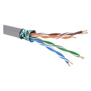 DKC Кабель витая пара кат. 5E экранированный F/UTP, 4 пары, нг(А)-HF, цвет внешней оболочки серый, катушка 305 м RN5EFUK01GY