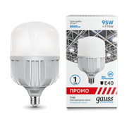 Gauss Лампа Elementary T160 95W 8800lm 6500K E40 Promo LED 60430