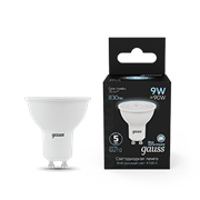 Gauss Лампа MR16 9W 830lm 4100K GU10 LED 101506209