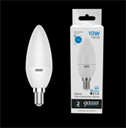 Gauss Лампа Elementary Свеча 10W 750lm 6500K Е14 LED 33130