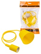 TDM Патрон пластиковый Е27 с подвесом 1 м, желтый SQ0335-0065