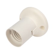 Патрон пластиковый настенный Е27 прямой, белый Rexant 11-8870