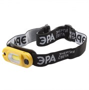 ЭРА Фонарь налобный светодиодный Рабочий GA-801 аккумуляторный мощный яркий 4 режима желто-черный Б0061089