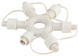 ЭРА Разветвитель ERAPS-OR2 круговой для гирлянд 6 гнезд IP44 ПВХ 24 В Б0051903