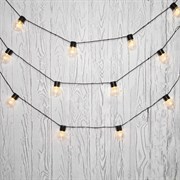 NEON-NIGHT Лофт-гирлянда светодиодная 5 м, черный ПВХ, 20 LED, теплое белое свечение 303-066