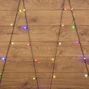 NEON-NIGHT Гирлянда "Шарики" Ø15мм 5м, темно-зеленый ПВХ, 30 диодов, цвет RGB 303-539