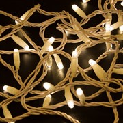 NEON-NIGHT Гирлянда Нить 10м, постоянное свечение, белый ПВХ, 230В, цвет: Тёплый белый 305-166