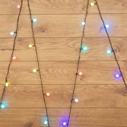 NEON-NIGHT Гирлянда "Шарики" Ø18мм 5м, темно-зеленый ПВХ, 30 диодов, цвет RGB 303-549