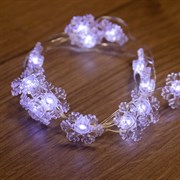 NEON-NIGHT Гирлянда "Снежинки", 2м, 20 диодов, цвет белый 303-010