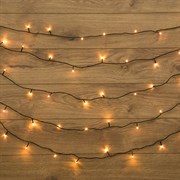 NEON-NIGHT Гирлянда "Твинкл Лайт" 10 м, темно-зеленый ПВХ, 80 LED, цвет ТЕПЛЫЙ БЕЛЫЙ 303-046