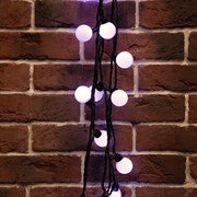 NEON-NIGHT Гирлянда "Мультишарики" Ø38 мм, 10 м, черный ПВХ, 40 диодов, цвет белый 303-575