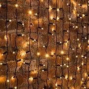 NEON-NIGHT Гирлянда светодиодная «Дождь» 2x0,8 м, черный провод, 230 В, диоды ТЕПЛЫЙ БЕЛЫЙ 235-286