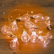 NEON-NIGHT Гирлянда светодиодная "Ретро-лампы" , 3 м, ТЕПЛЫЙ БЕЛЫЙ 303-076