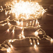 NEON-NIGHT Гирлянда «Кластер» 10 м, 400 LED, прозрачный ПВХ, IP65, соединяемая, цвет свечения теплый белый 303-646