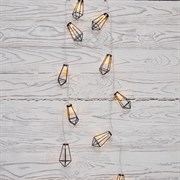 NEON-NIGHT Гирлянда светодиодная «Кристаллы» черные 10 LED, 1,5 м, прозрачный ПВХ, теплый белый свет свечения, 2 х АА (батарейки не в комплекте) 304-017