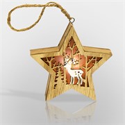 NEON-NIGHT Деревянная фигурка с подсветкой "Звездочка" 24*13*3,6 см 504-022