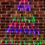 Гирлянда Сеть 2x2x1.5 м, свечение с динамикой, прозрачный ПВХ, 136 LED, 230 В, цвет свечения мультиколор (контроллер в комлекте) 215-059