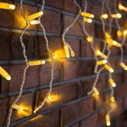 NEON-NIGHT Гирлянда Айсикл (бахрома) светодиодный, 2,4 х 0,6 м, белый провод, 230 В, диоды ТЕПЛЫЙ БЕЛЫЙ, 88 LED 255-037
