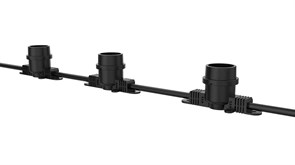 Jazzway Уличная гирлянда PBL-S40/ L12+1.5 Black E27 (универс.крепл) IP65 .5040564A