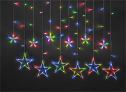 Navigator Гирлянда 93 678 NGF-D025-01 (бахрома звезды RGBY 138 2.5*1м I 93678