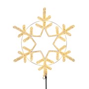 NEON-NIGHT Фигура "Снежинка" цвет ТЕПЛЫЙ БЕЛЫЙ, размер 55*55 см 501-324