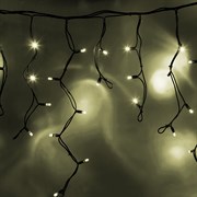NEON-NIGHT Гирлянда Айсикл (бахрома) светодиодный, 5,6 х 0,9 м, с эффектом мерцания,черный провод "КАУЧУК", 230 В, диоды ТЕПЛЫЙ БЕЛЫЙ, 240 LED 255-256