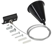 IEK LIGHTING Комплект подвеса для шинопровода с тросом 1,5м черный LT-SO0D-KPT-D15-K02
