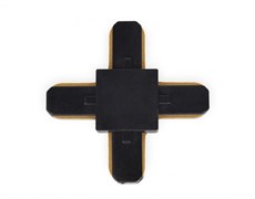 Ambrella Коннектор Х-образный однофазный для соединения трековых шинопроводов GL7083 BK черный GL7083