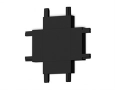 Ambrella Коннектор X-образный для накладного шинопровода Magnetic Ultra Slim GV1127 BK черный 46*46*6 GV1127