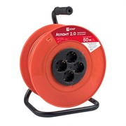 EKF PROxima Удлинитель на катушке "Атлант 2.0" 4 гнезда 50м с заземлением ПВС 3*1,0 10А/2,2кВт UKA02-10-310-4-50