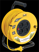 IEK Катушка УК30 с т/з 4 места 2Р/30м 2х0,75 мм2 "Garden" WKP23-06-04-30