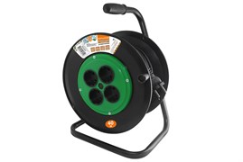 TDM Удлинитель на катушке силовой народный 4 гнезда ПВС 2200 Вт с/з, 40м УС1-42125 SQ1307-0513