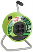 ЭРА Удлинитель силовой RP-4e-3х0.75-20m на пластиковой катушке c заземлением 4 розетки 20м ПВС 3х0,75мм2 Б0056096