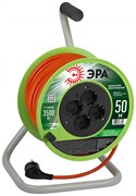 ЭРА Удлинитель силовой RP-4e-3x1.5-50m на пластиковой катушке c заземлением 4 розетки 50м ПВС 3х1,5мм2 Б0056104