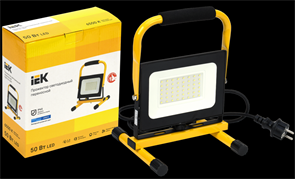 IEK Прожектор LED СДО 06-50П переносной 6500К IP65 черный LPDO603-050-65-K02