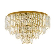 Eglo AGRIGENTO Светильник потолочный , 10x25W(E14), Ø780, H680, сталь, хром/хрусталь, прозрачный 39612