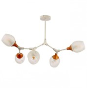 Evoluce SLE113502-05 светильник потолочный белый, светлое дерево/Белый E27 5*60W SLE113502-05