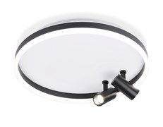 Ambrella Потолочный светодиодный светильник с пультом управления FL5113/1+2 WH/BK белый/черный 43W 3000K-6400K D500*130 (ПДУ ИК) FL5113