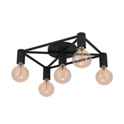 Eglo 43721 Потолочный светильник SPEKE, 5Х40W, E27, L415, B310, H105, сталь, черный 43721