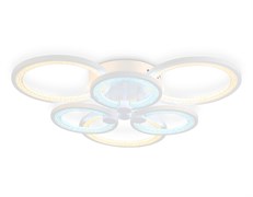 Ambrella Светильник потолочный светодиодный с пультом FA4085/3+3 WH белый 100W 3000K+6400K/4200K/6400K+3000K 620*570*120 (ПДУ ИК) FA4085