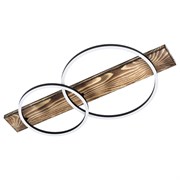 Eglo 99408 Светод. потол. светильник BOYAL, 2х12W(LED), L780, B400, H90, 2x1700lm, сталь, дерево, черный, 99408